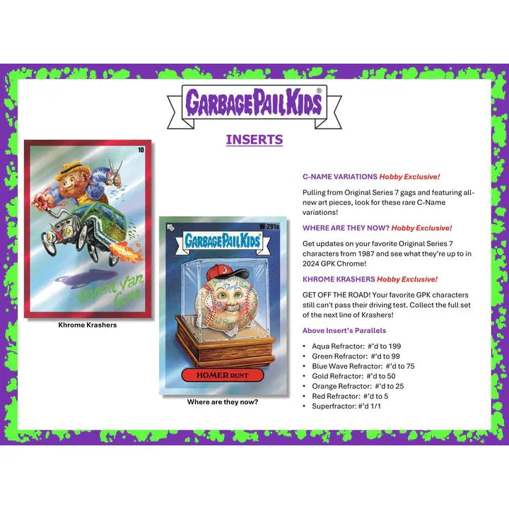 Topps 2024 Garbage Pail Kids Chrome Hobby Breaker