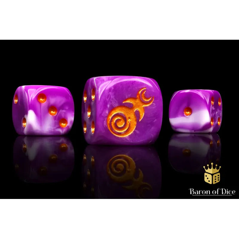 Baron of Dice: Gluttony Gold Round Wargaming D6 Set 25ct