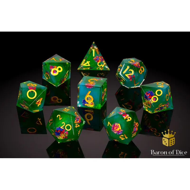 Baron of Dice: Goblin - Premium 8 Piece Polyhedral RPG Dice Set