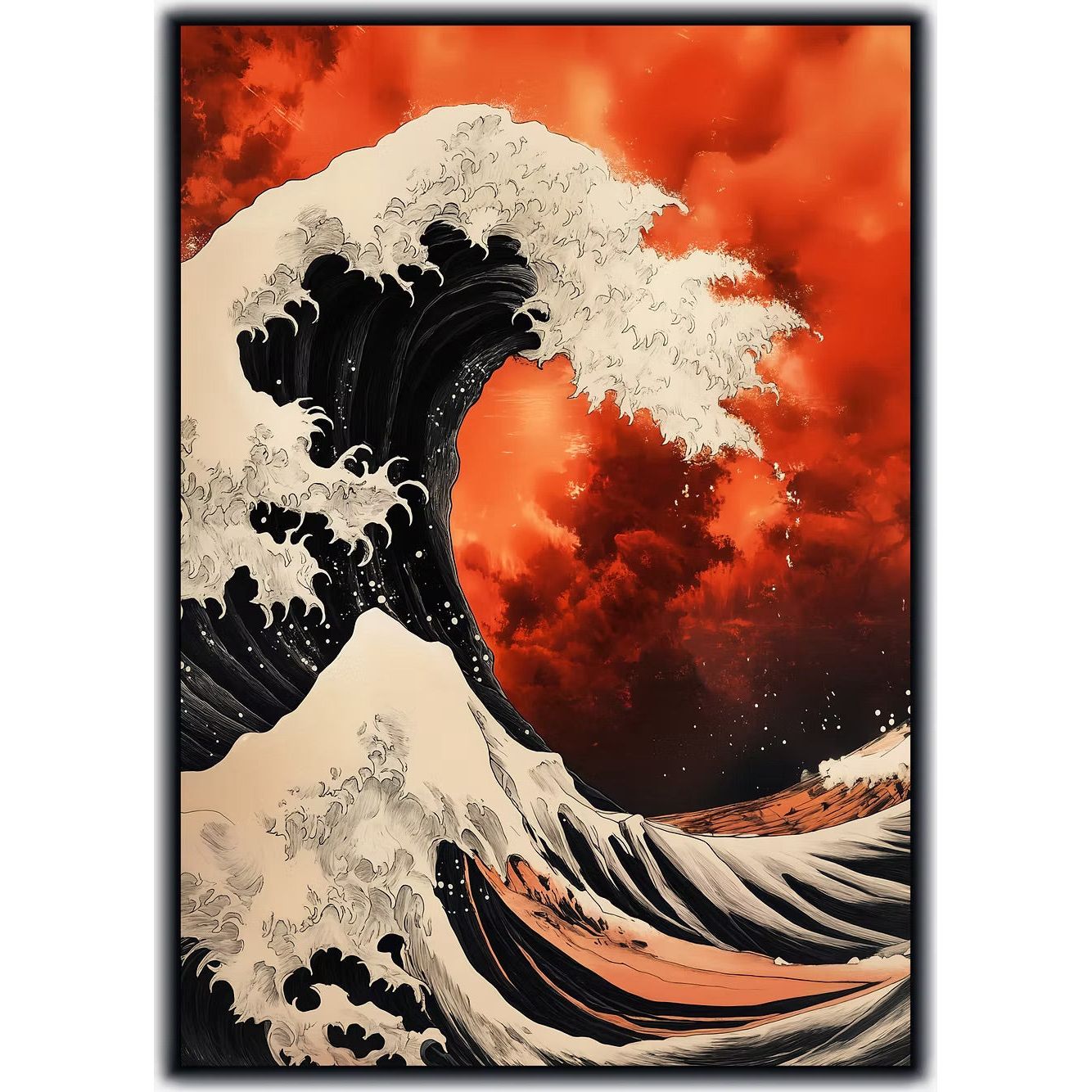 Realm Guard: Graphene Art Sleeves - Great Fire Wave