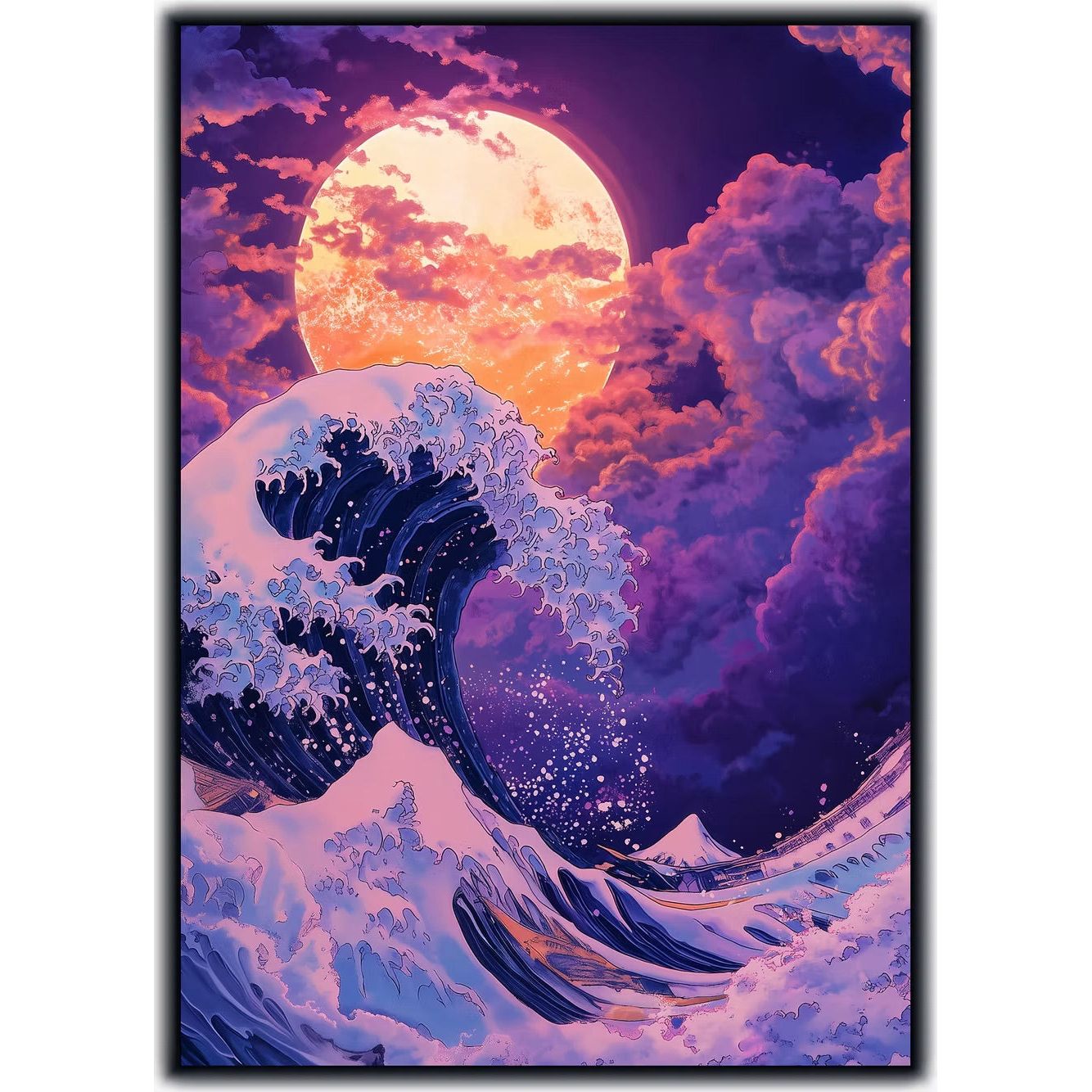 Realm Guard: Graphene Art Sleeves - Great Purple Wave