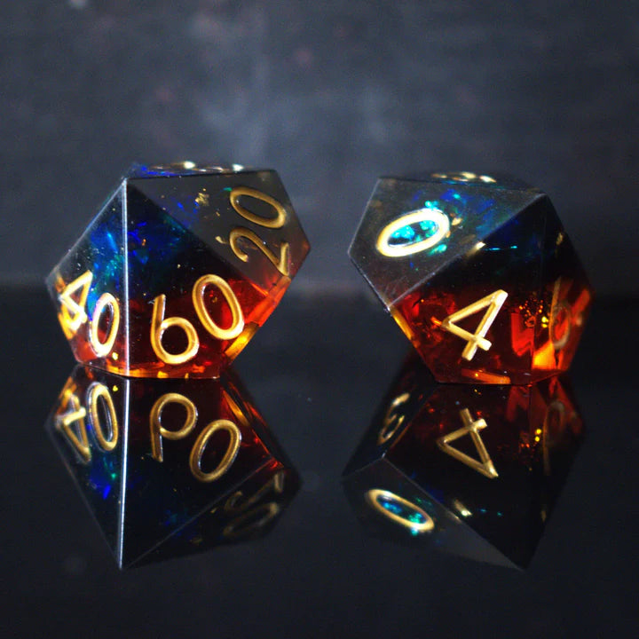 Misty Mountain - Hellish Rebuke Sharp-Edged - 7-set Resin Dice