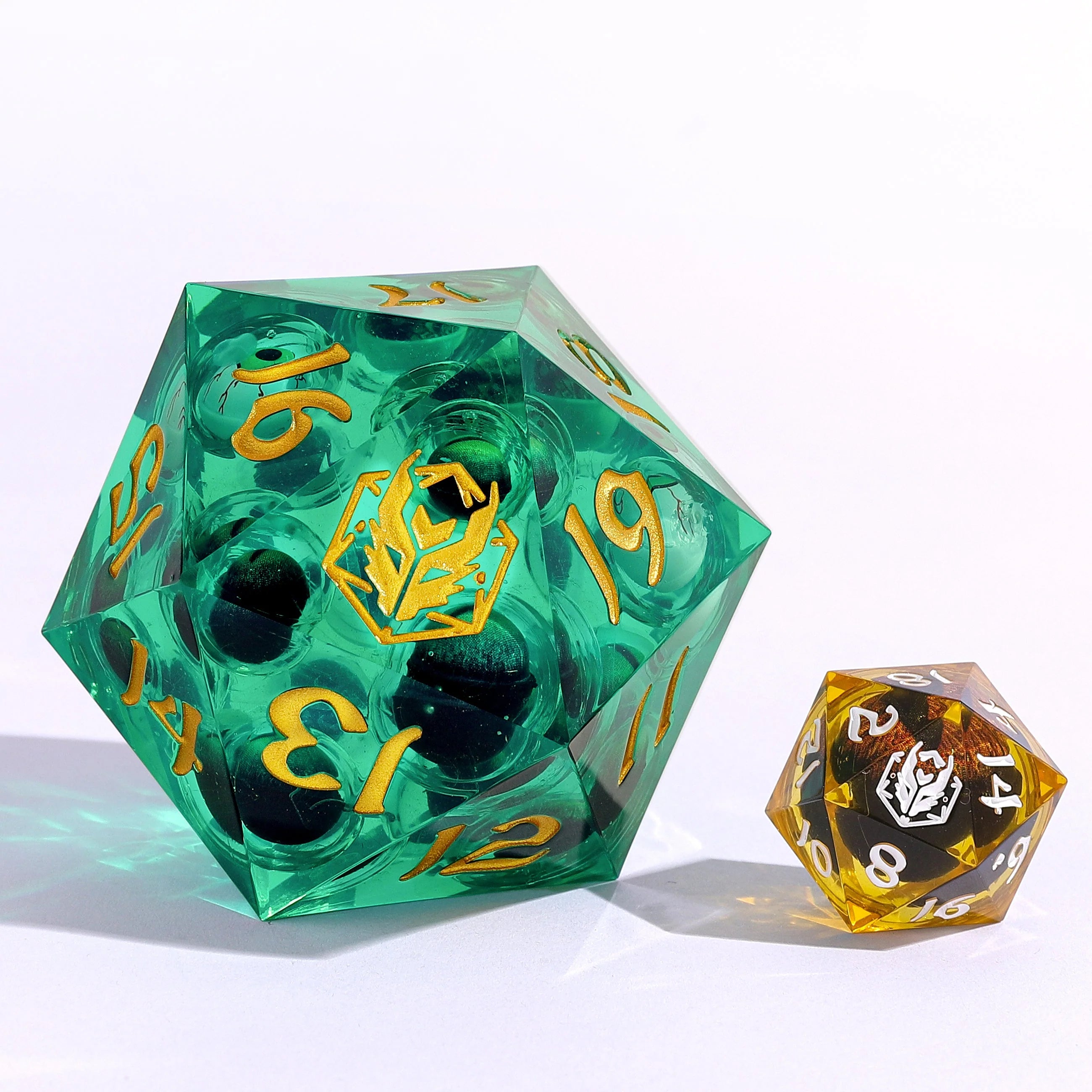 Captured Magic Sharp Edge Liquid Core Resin D20 55mm - Eye Gunk