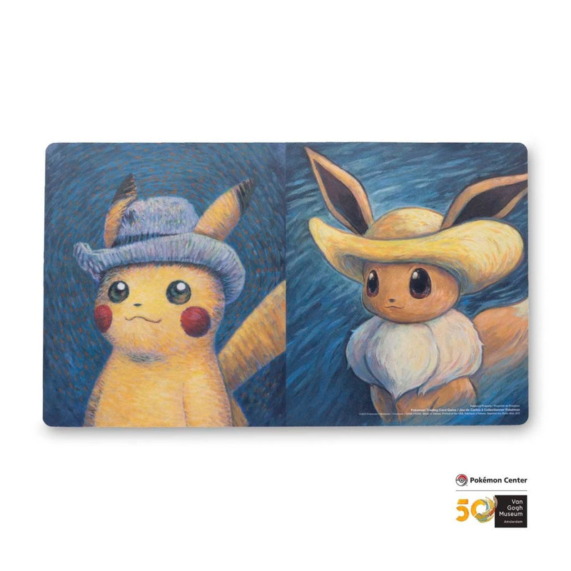 Pokémon Center × Van Gogh Museum: Pikachu & Eevee Inspired by Vincent's Self-Portraits Playmat