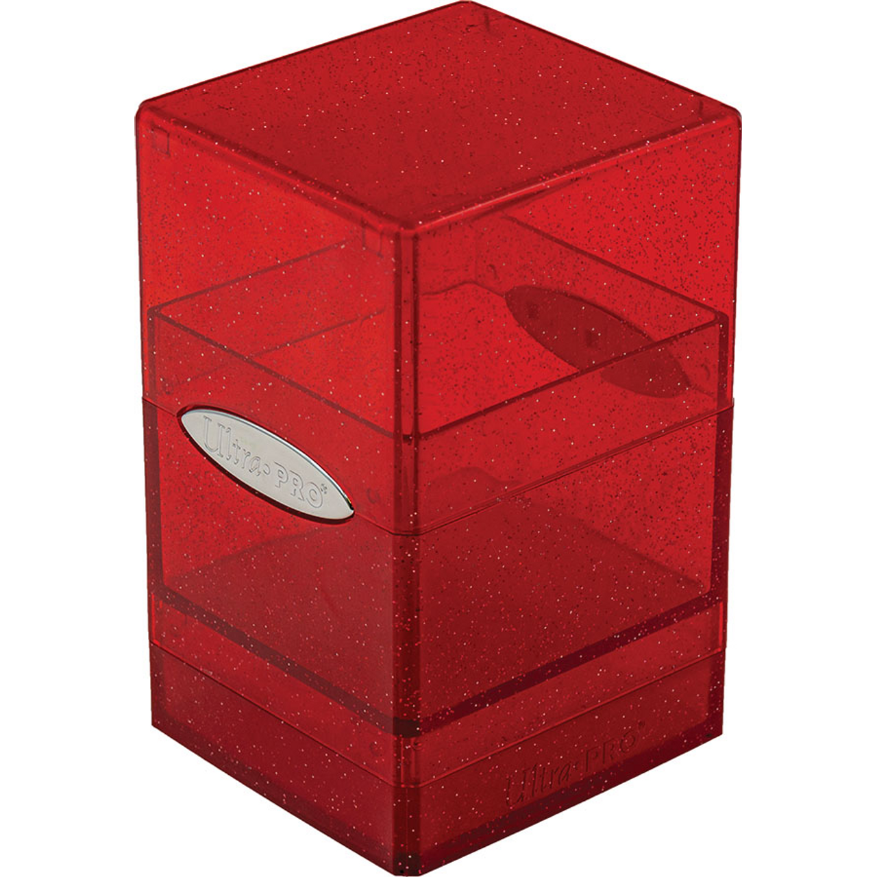 Glitter Red Satin Tower Deck Box