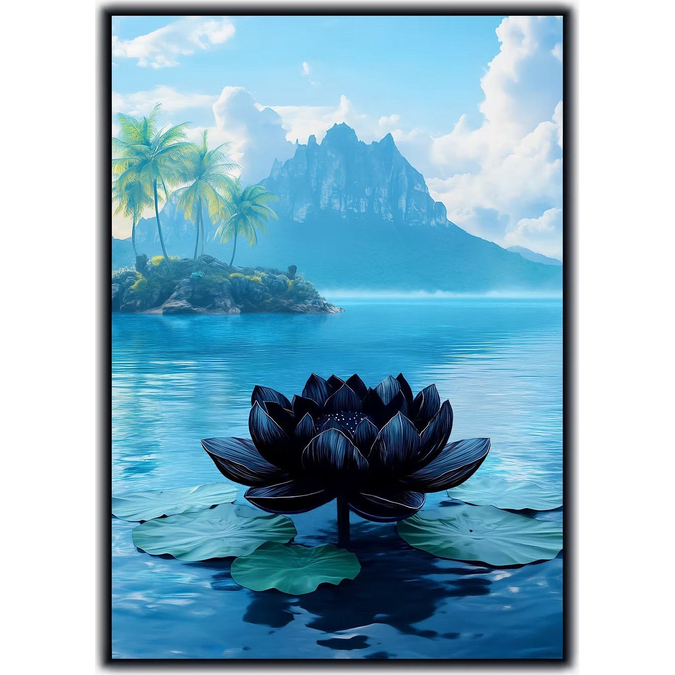 Realm Guard: Graphene Art Sleeves - Island Black Lotus