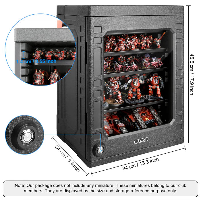 Jucoci Wargame Miniature Portable Medium Storage Case With Light