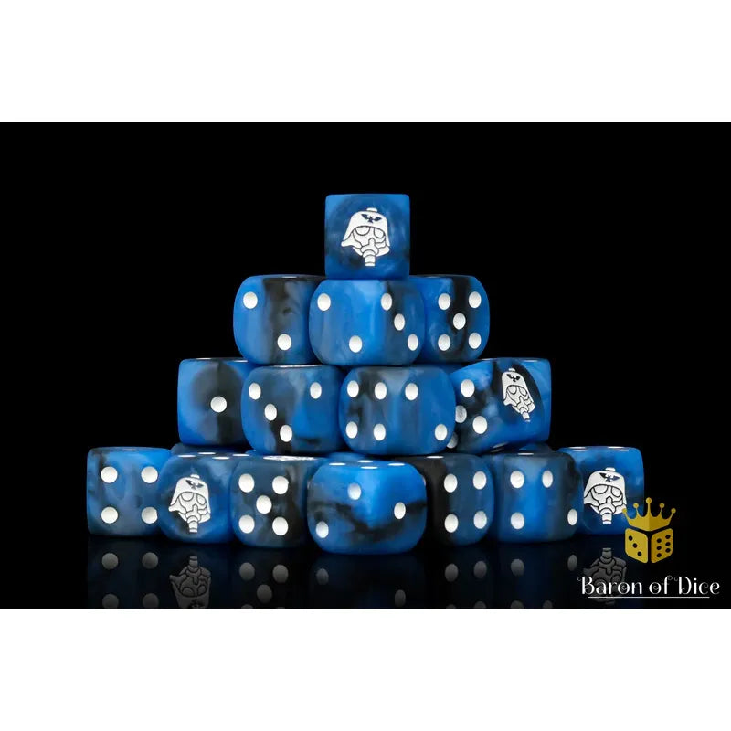 Baron of Dice: Kloned Corps Helmet Round Wargaming D6 Set 25c