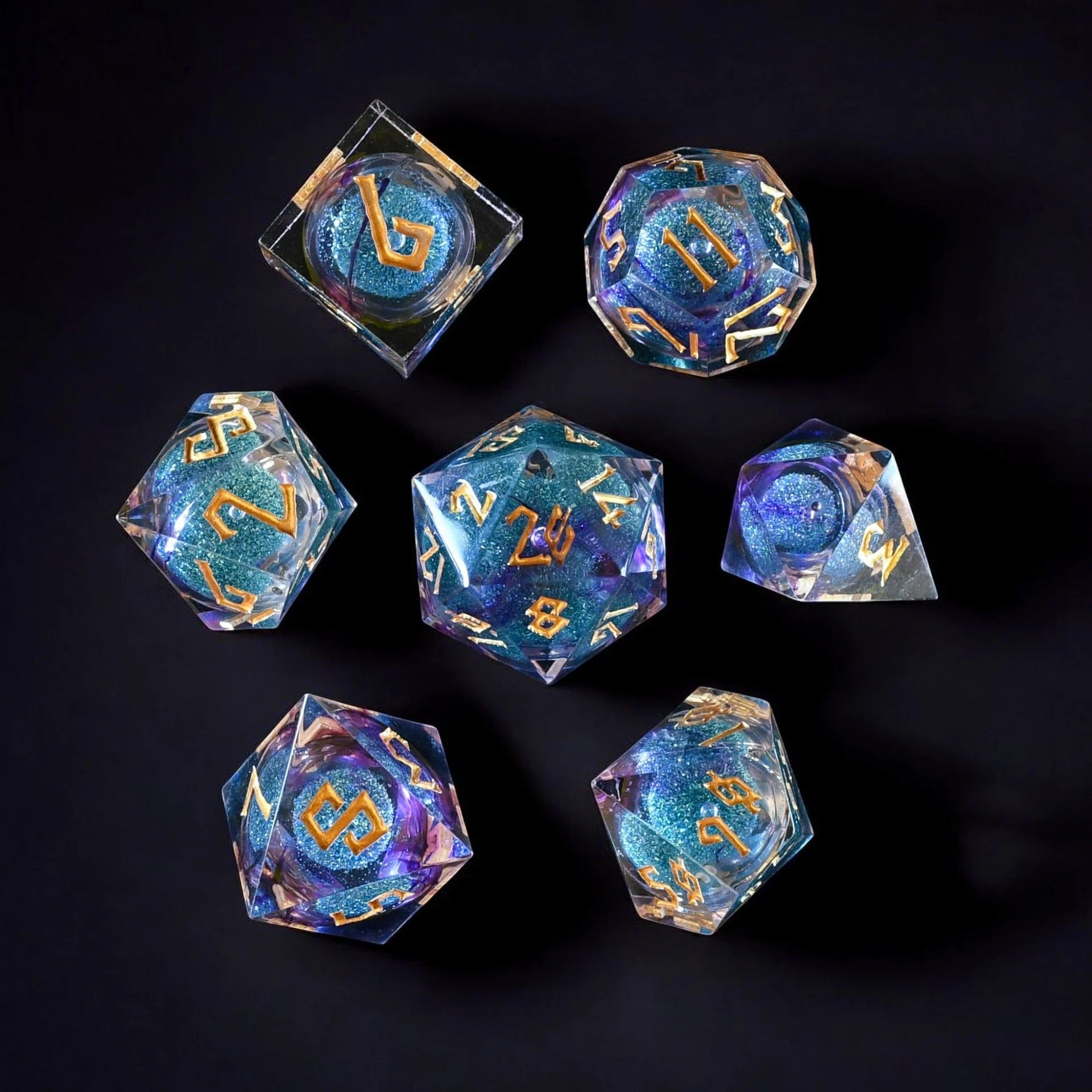 Mermaid Cove - Liquid Core Dice (Set of 7)