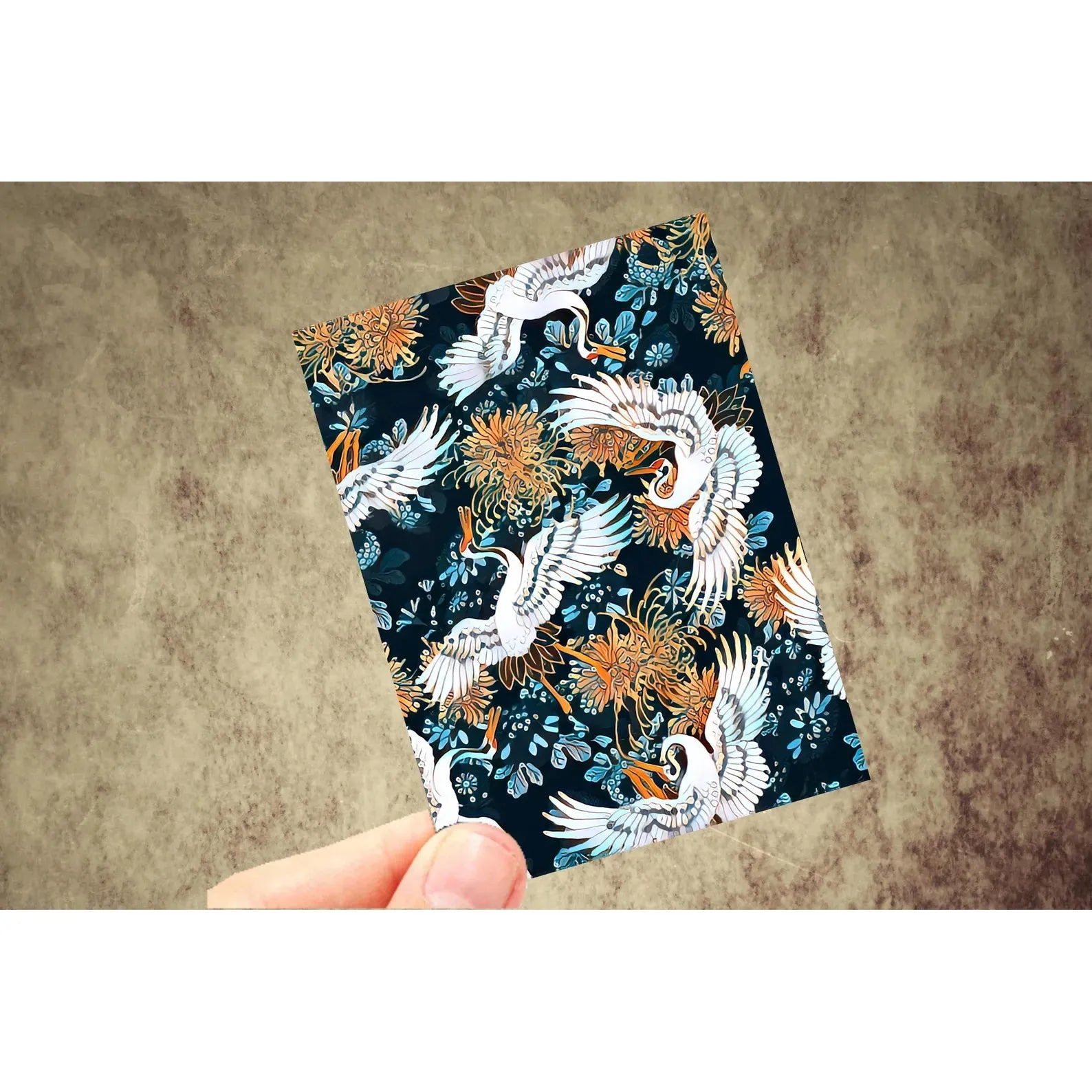 Kimono Sleeves - Midnight Crane