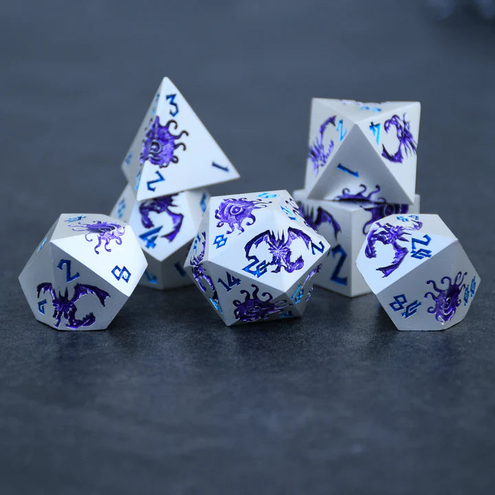Monster Manual - Silver and Purple - Metal Dice (Set of 7) (Copy)