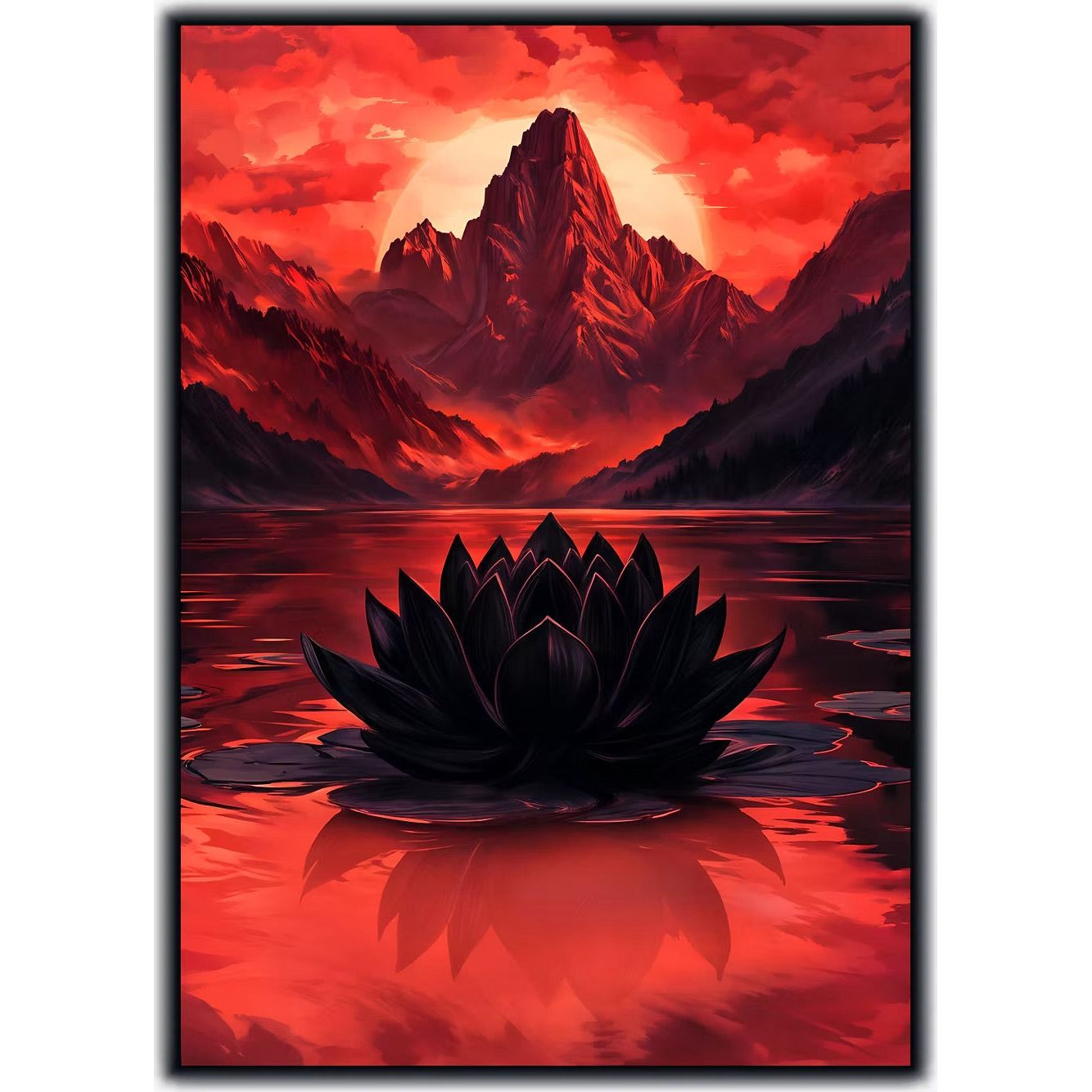 Realm Guard: Graphene Art Sleeves - Mountain Black Lotus