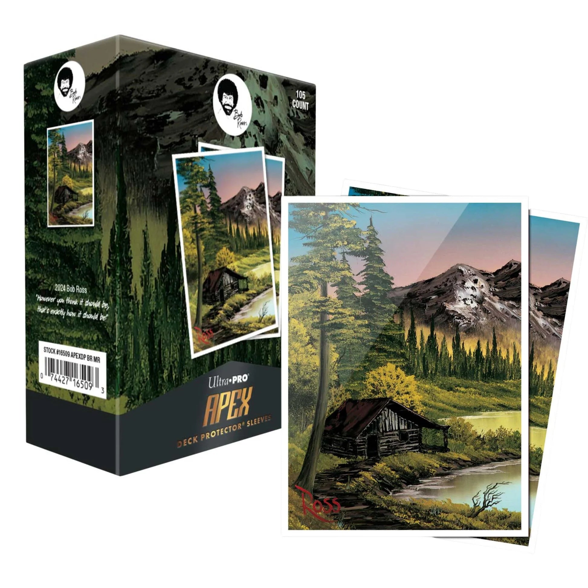 Bob Ross: Mountain Retreat 105ct Apex Sleeves (Pre-Order)