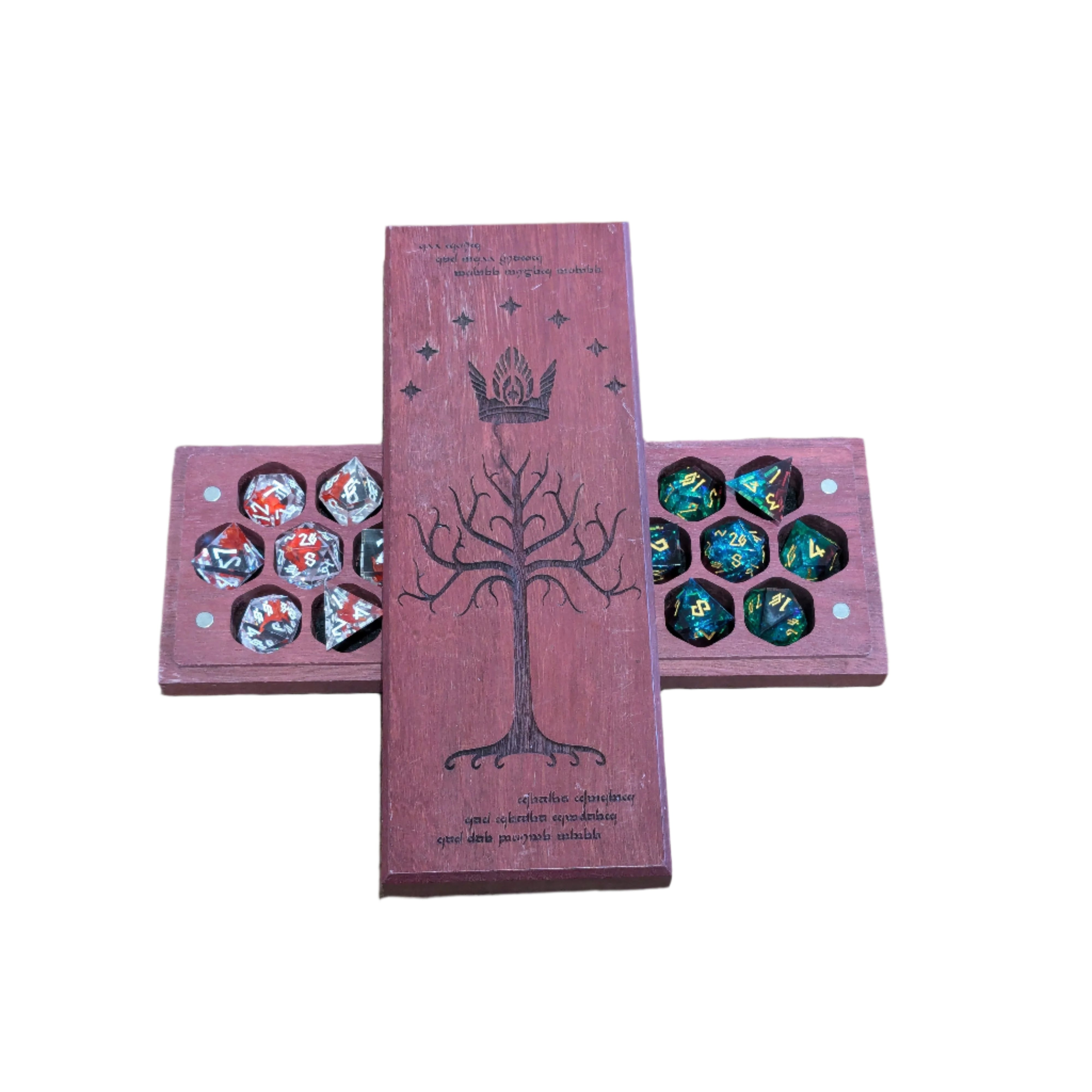 Elven Crest Engraved Dual Hex Hero Vault