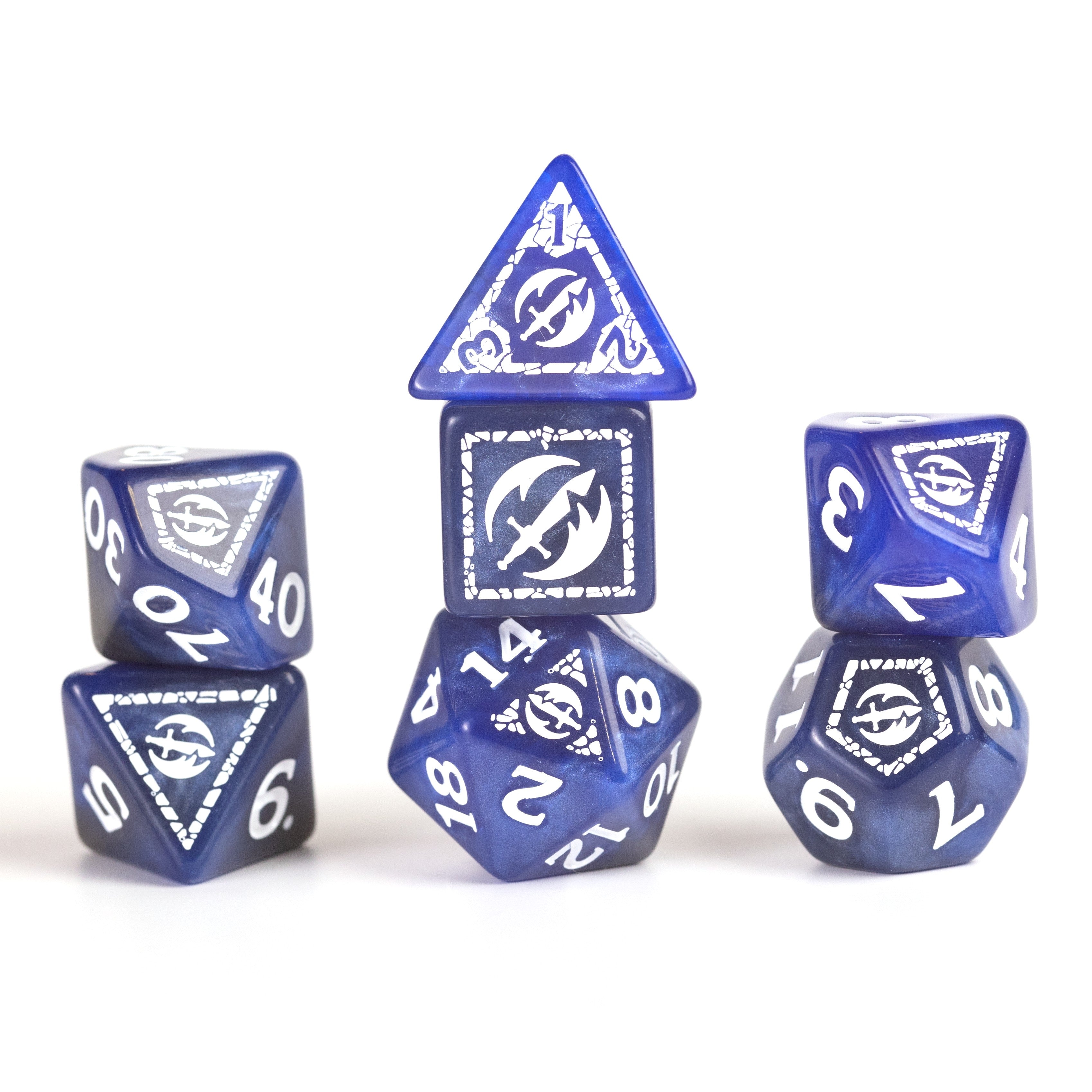 Dungeons & Dragons: Fighter Blue Adventure Dice