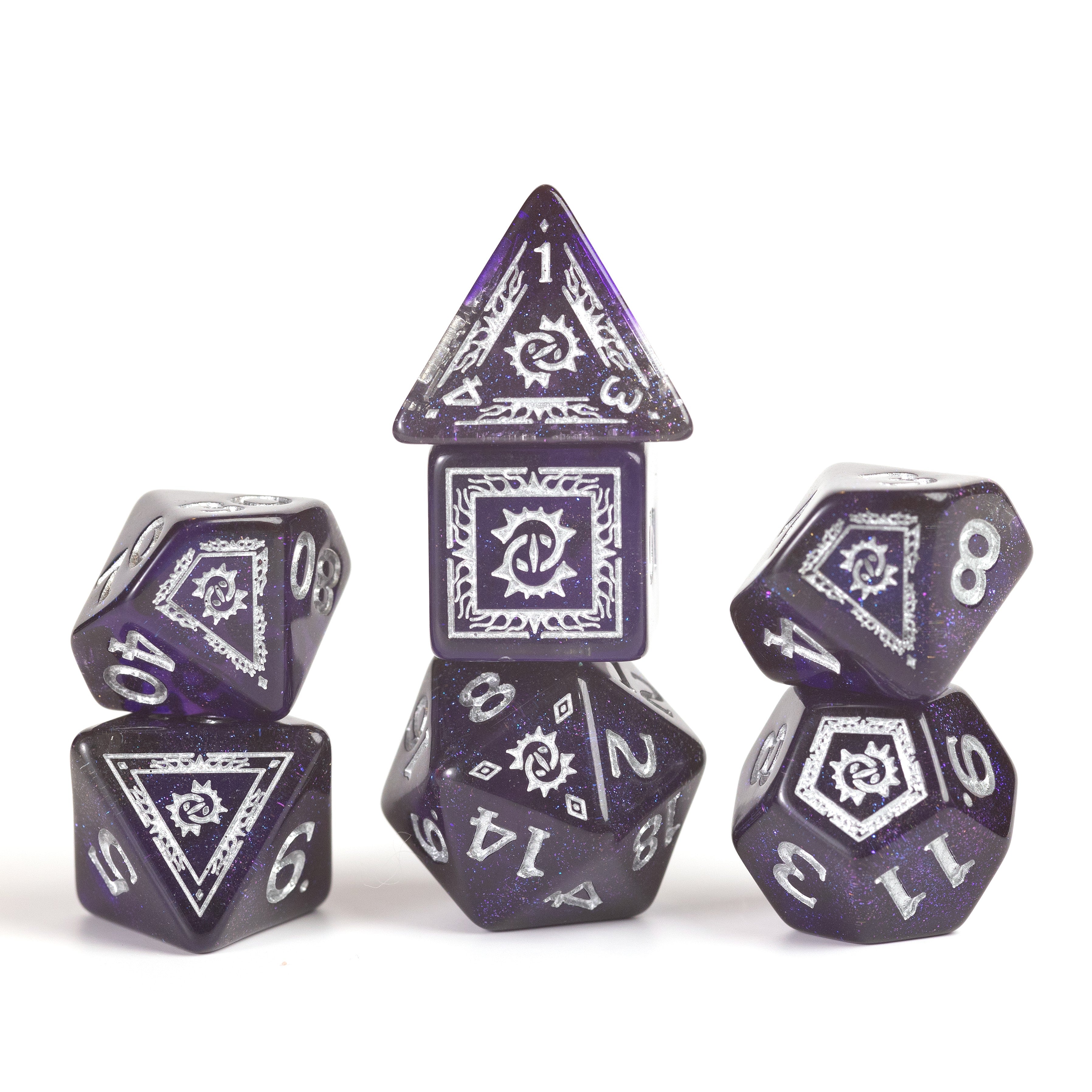 Dungeons & Dragons: Warlock Purple Adventure Dice