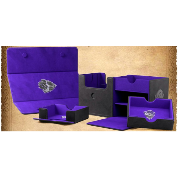 Gamegenic: The Academic 133+ XL - Kickstarter Exclusive Deck Box (Black/Purple)