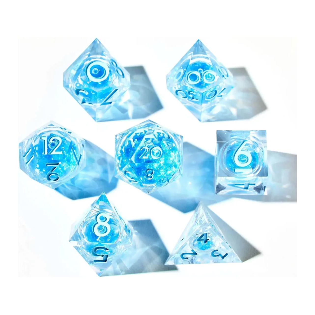 Moonwater 7-Piece Liquid Core Dice Set