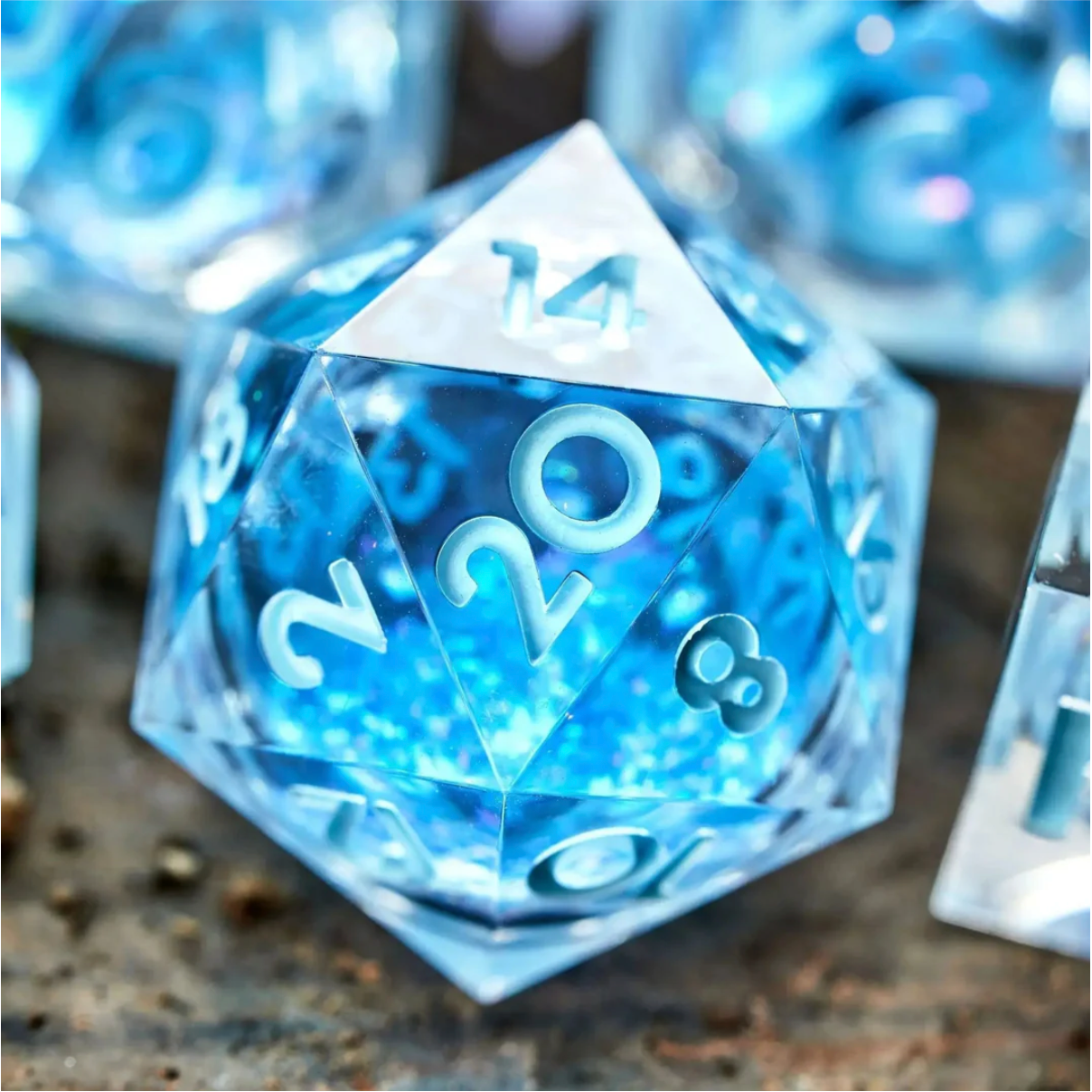 Moonwater 7-Piece Liquid Core Dice Set