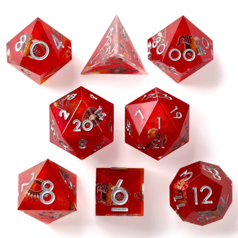 Baron of Dice: The Barbarian - Premium 8 Piece Polyhedral RPG Dice Set