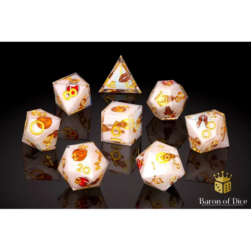 Baron of Dice: The Cleric - Premium 8 Piece Polyhedral RPG Dice Set
