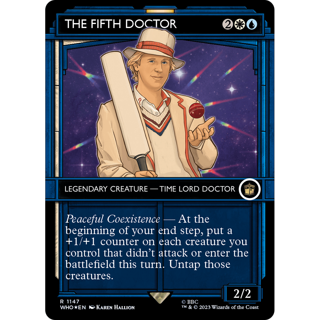 The Fifth Doctor (Showcase) (Surge Foil) (WHO-1147) - Doctor Who: (Showcase) (Borderless) Foil