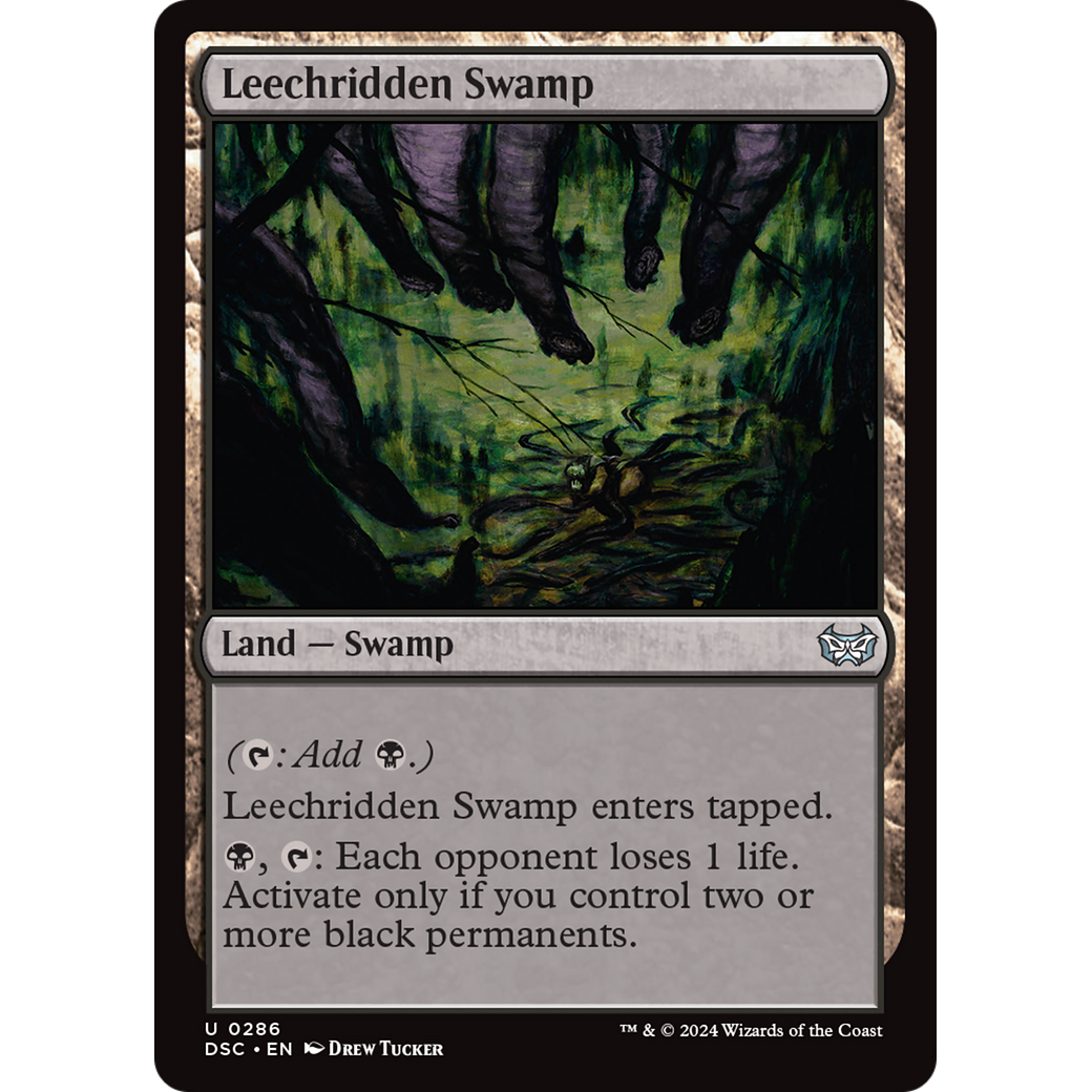 Leechridden Swamp (DSC-286) - Duskmourn: House of Horror Commander