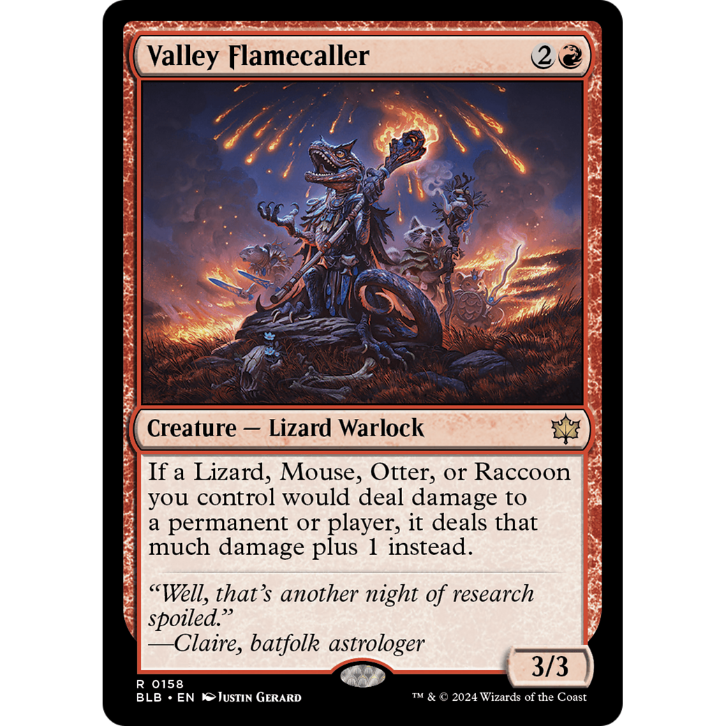 Valley Flamecaller (BLB-158) - Bloomburrow Foil
