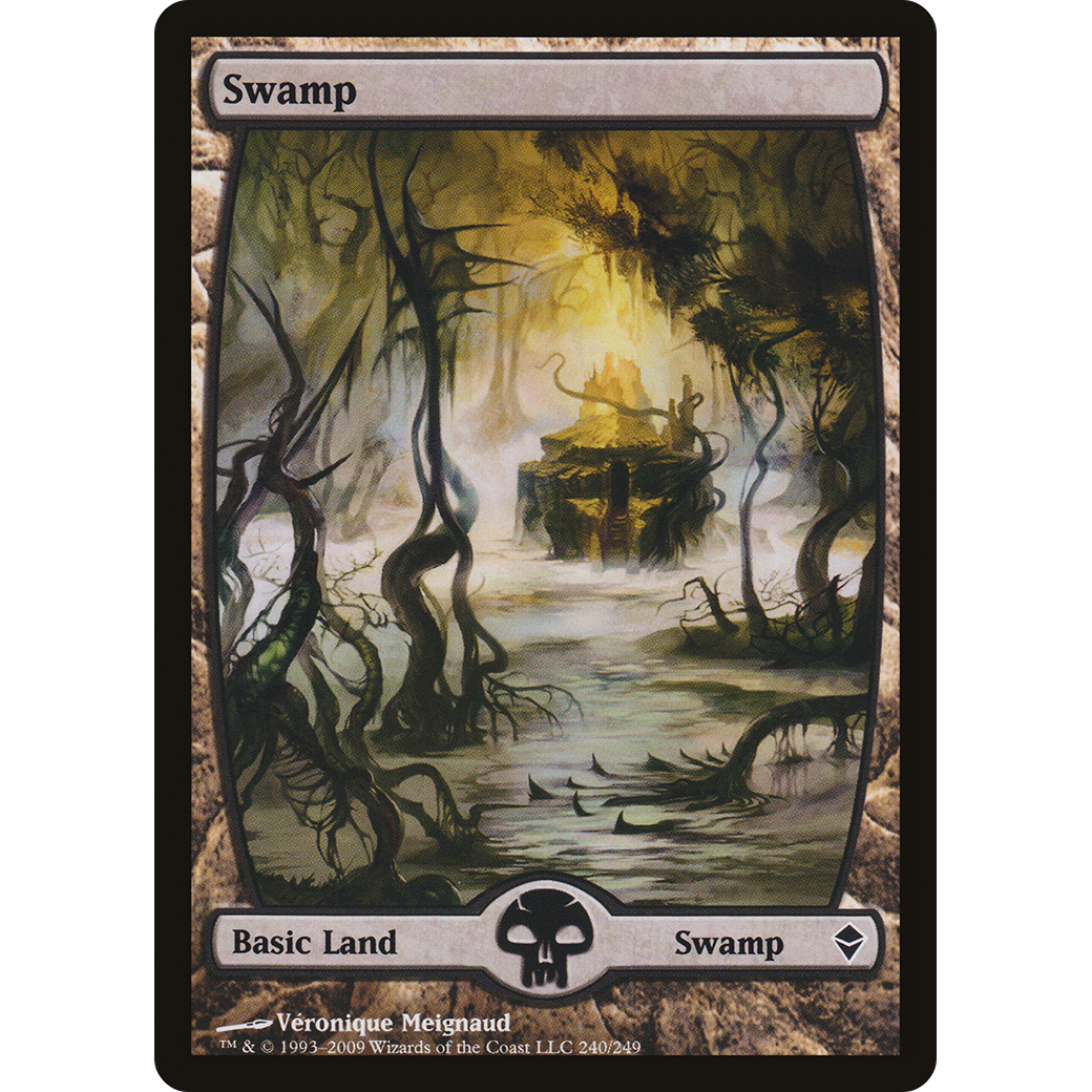 Swamp (240) - Full Art (ZEN-240) - Zendikar Foil