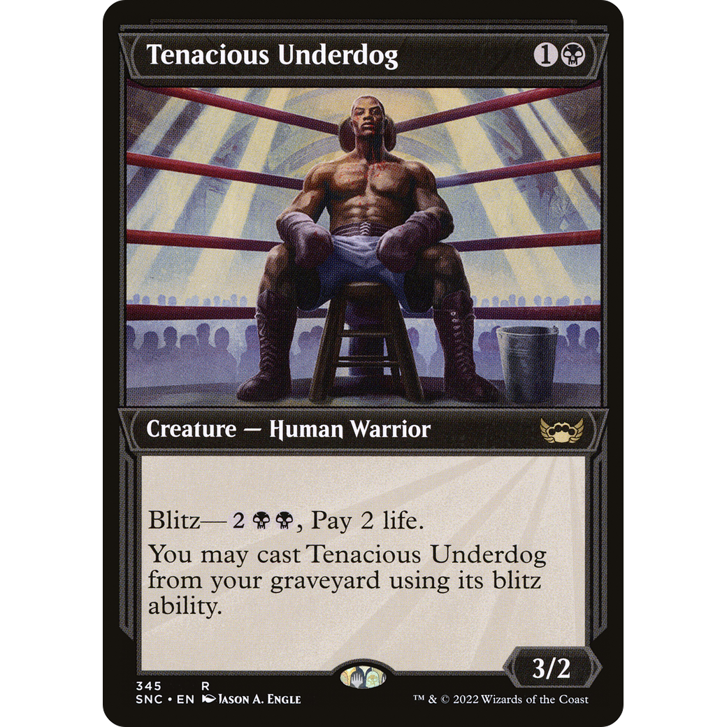Tenacious Underdog (Showcase) (SNC-345) - Streets of New Capenna: (Showcase) Foil