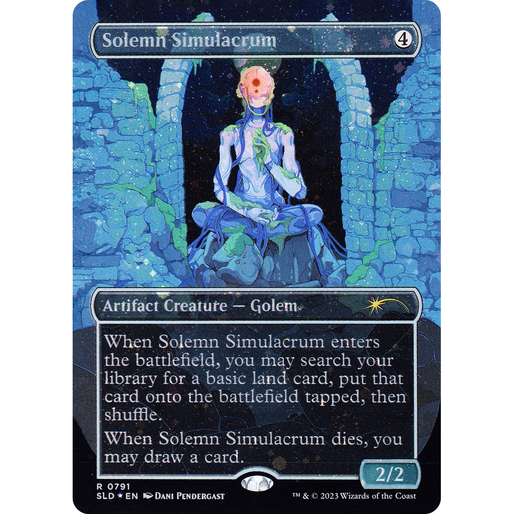 Solemn Simulacrum (0791) (Galaxy Foil) (SLD-791) - Secret Lair Drop (Borderless) Foil