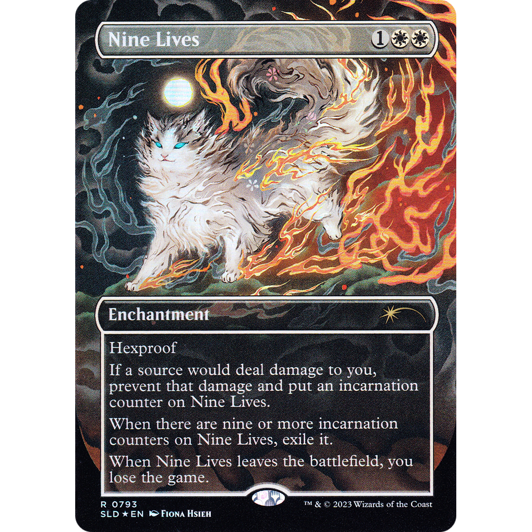 Nine Lives (SLD-793) - Secret Lair Drop (Borderless) Foil