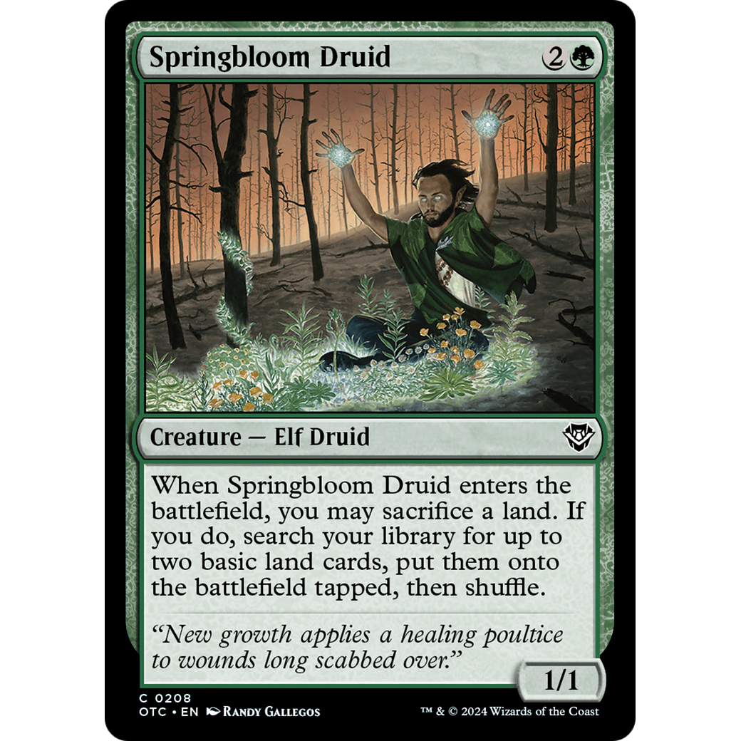 Springbloom Druid (OTC-208) - Outlaws of Thunder Junction Commander