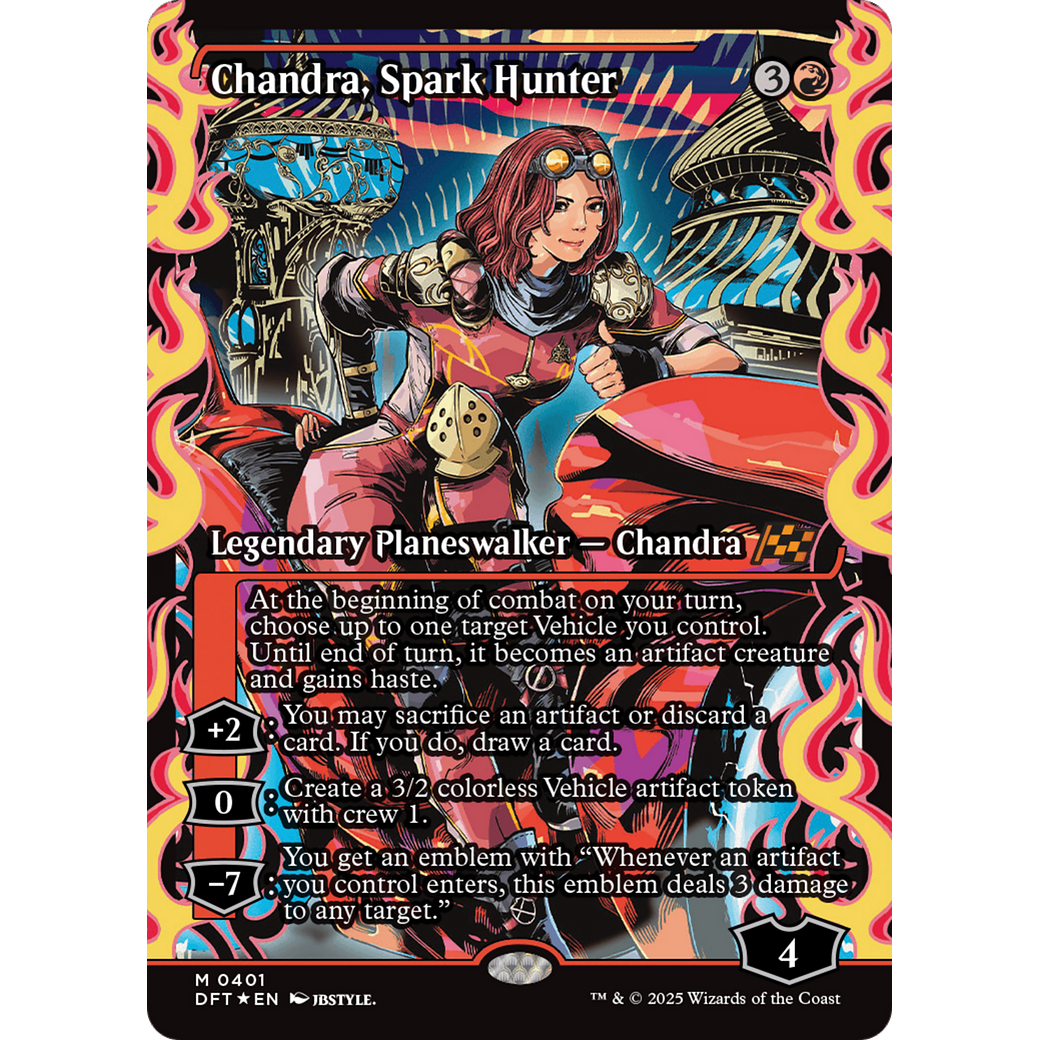 Chandra, Spark Hunter (DFT-401) - Aetherdrift: (Showcase) Foil
