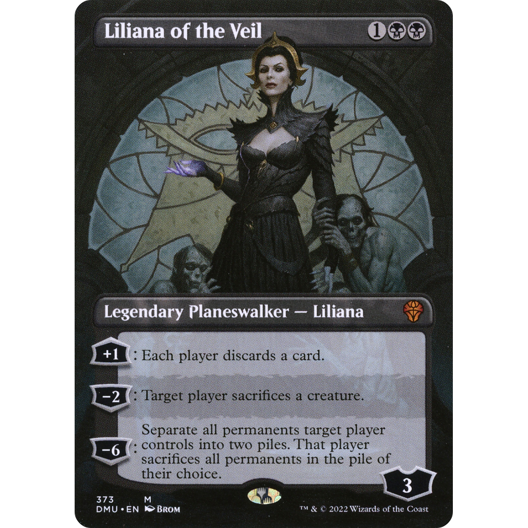 Liliana of the Veil (Borderless) (DMU-373) - Dominaria United (Borderless)