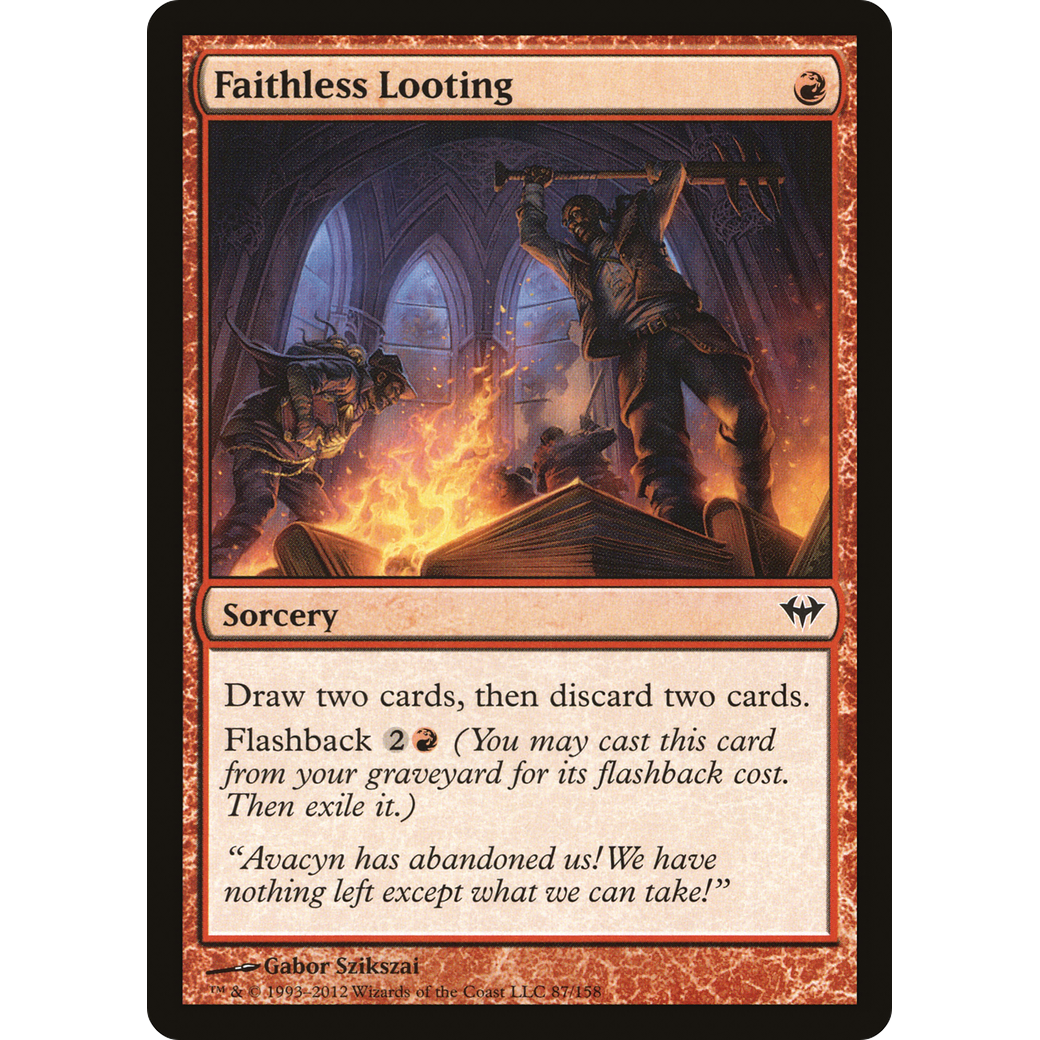 Faithless Looting (DKA-087) - Dark Ascension Foil