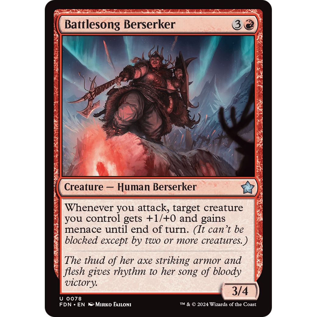 Battlesong Berserker (FDN-078) - Foundations Foil