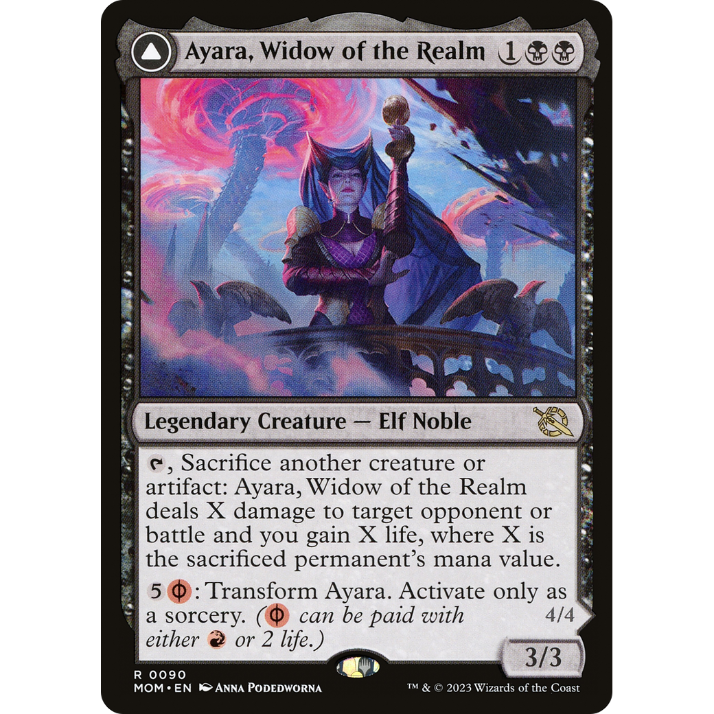 Ayara, Widow of the Realm // Ayara, Furnace Queen (MOM-090) - March of the Machine Foil