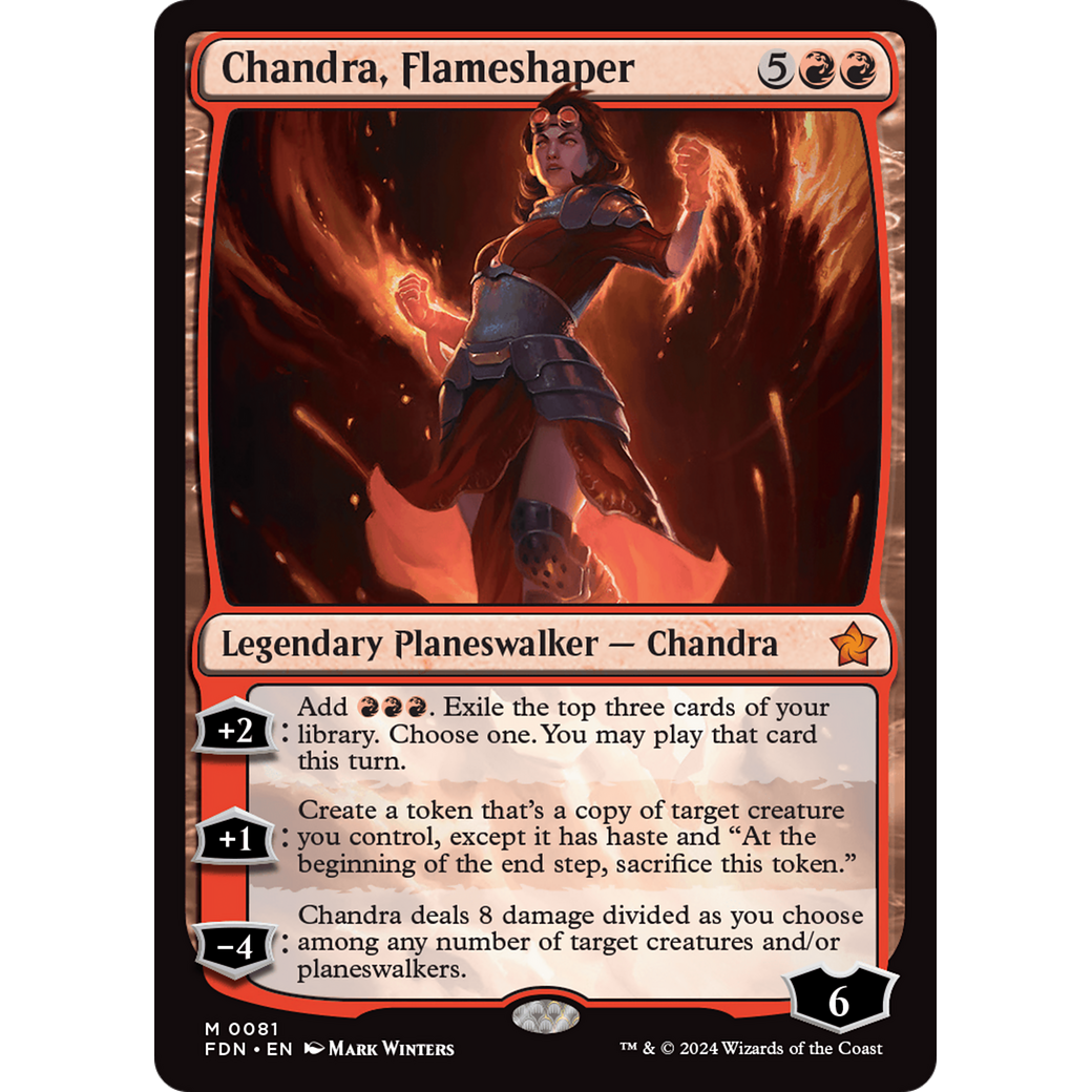 Chandra, Flameshaper (FDN-081) - Foundations Foil