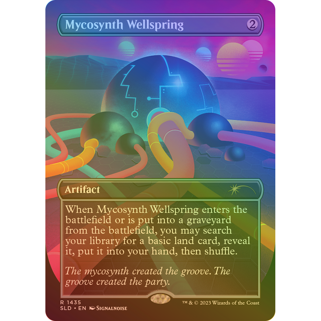 Mycosynth Wellspring (Rainbow Foil) (SLD-1435) - Secret Lair Drop (Borderless) Foil