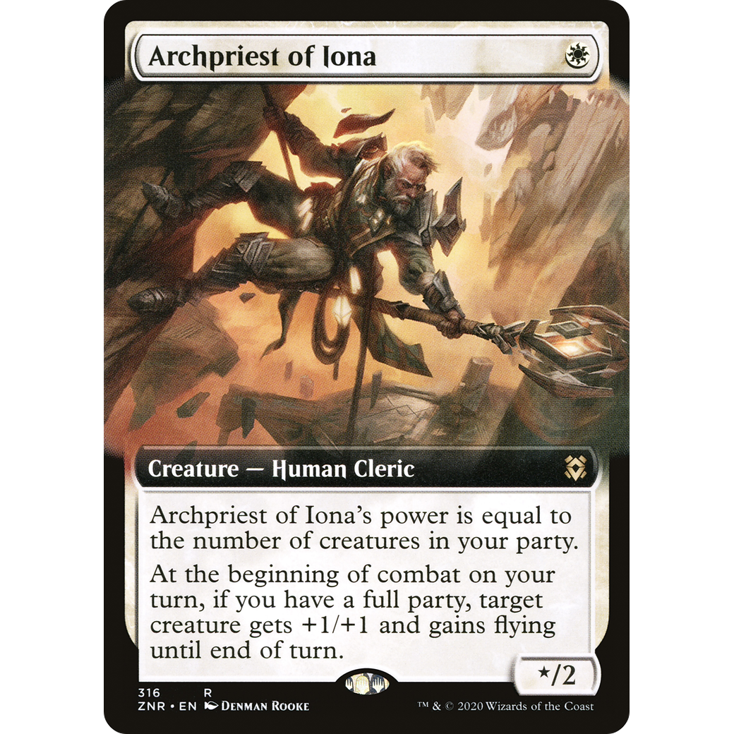 Archpriest of Iona (Extended Art) (ZNR-316) - Zendikar Rising: (Extended Art) Foil