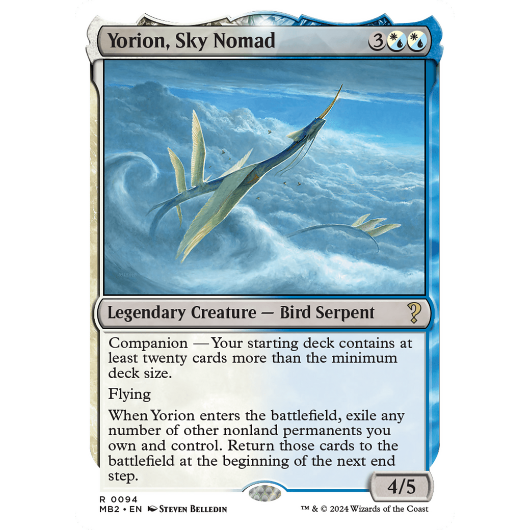 Yorion, Sky Nomad (White Border) (MB2-094) - Mystery Booster 2: (companion)