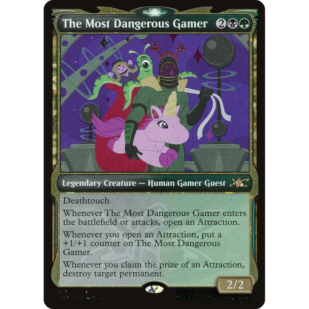 The Most Dangerous Gamer (Showcase) (Galaxy Foil) (UNF-517) - Unfinity: (Showcase) Foil