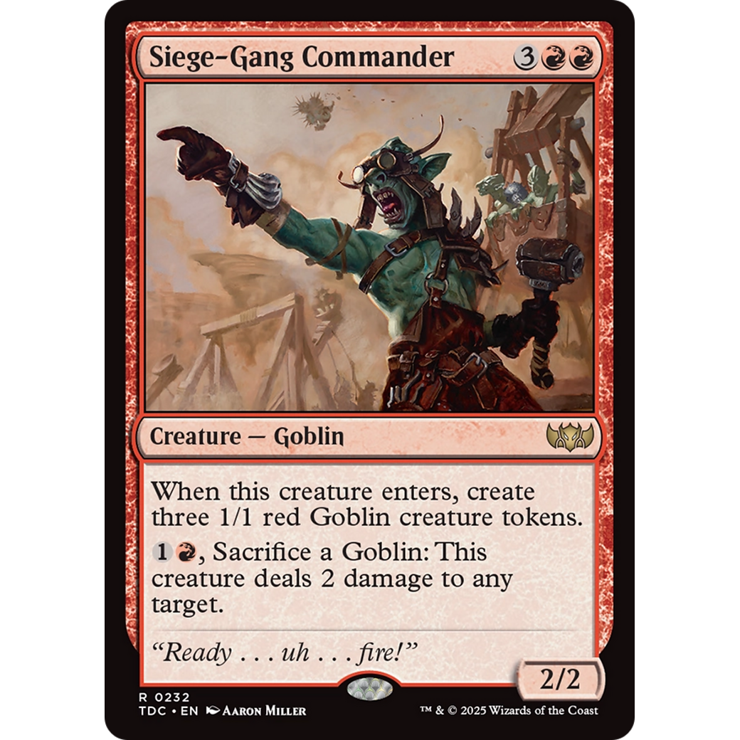 Siege-Gang Commander (TDC-232) - Commander: Tarkir: Dragonstorm