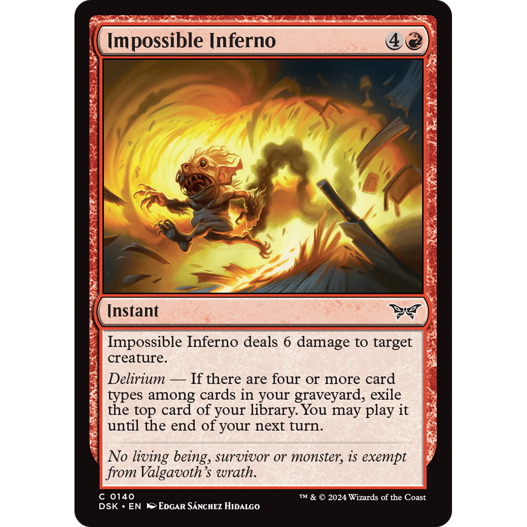 Impossible Inferno (DSK-140) - Duskmourn: House of Horror Foil
