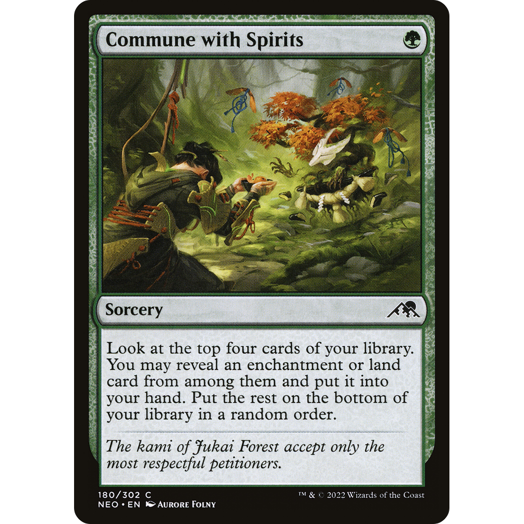 Commune with Spirits (NEO-180) - Kamigawa: Neon Dynasty Foil