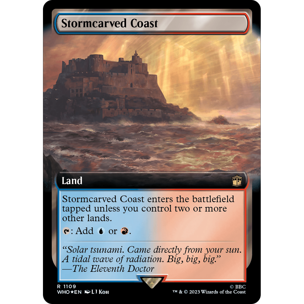 Stormcarved Coast (Extended Art) (Surge Foil) (WHO-1109) - Doctor Who: (Extended Art) Foil