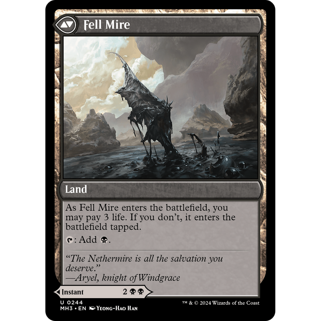 Fell the Profane // Fell Mire (MH3-244) - Modern Horizons 3 Foil