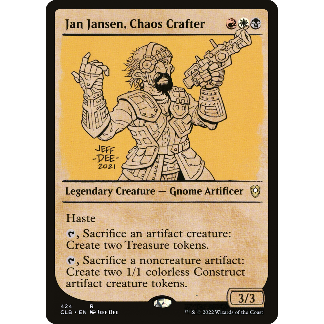 Jan Jansen, Chaos Crafter (Showcase) (CLB-424) - Commander Legends: Battle for Baldur's Gate: (Showcase) Foil