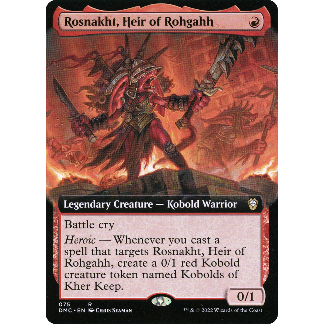 Rosnakht, Heir of Rohgahh (Extended Art) (DMC-075) - Dominaria United Commander: (Extended Art) Foil